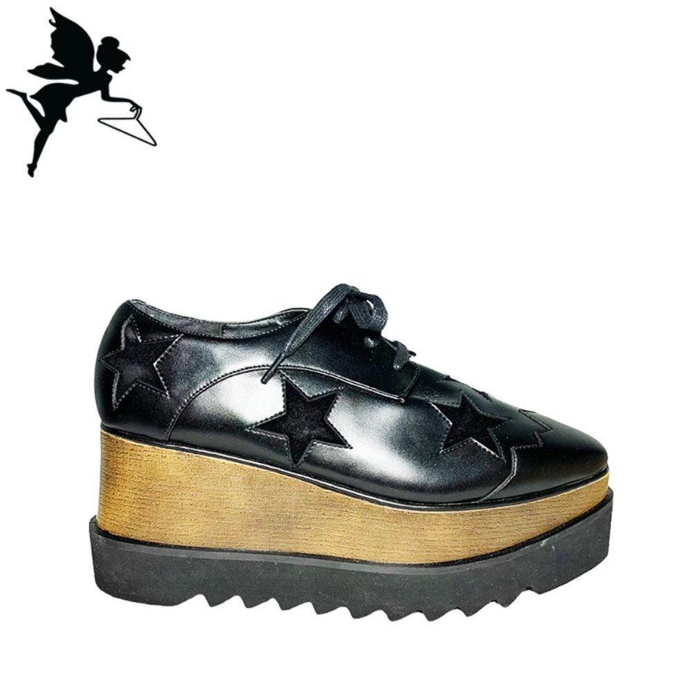 JESSICA BUURMAN Super Tall Platform Vegan Leather Oxfords